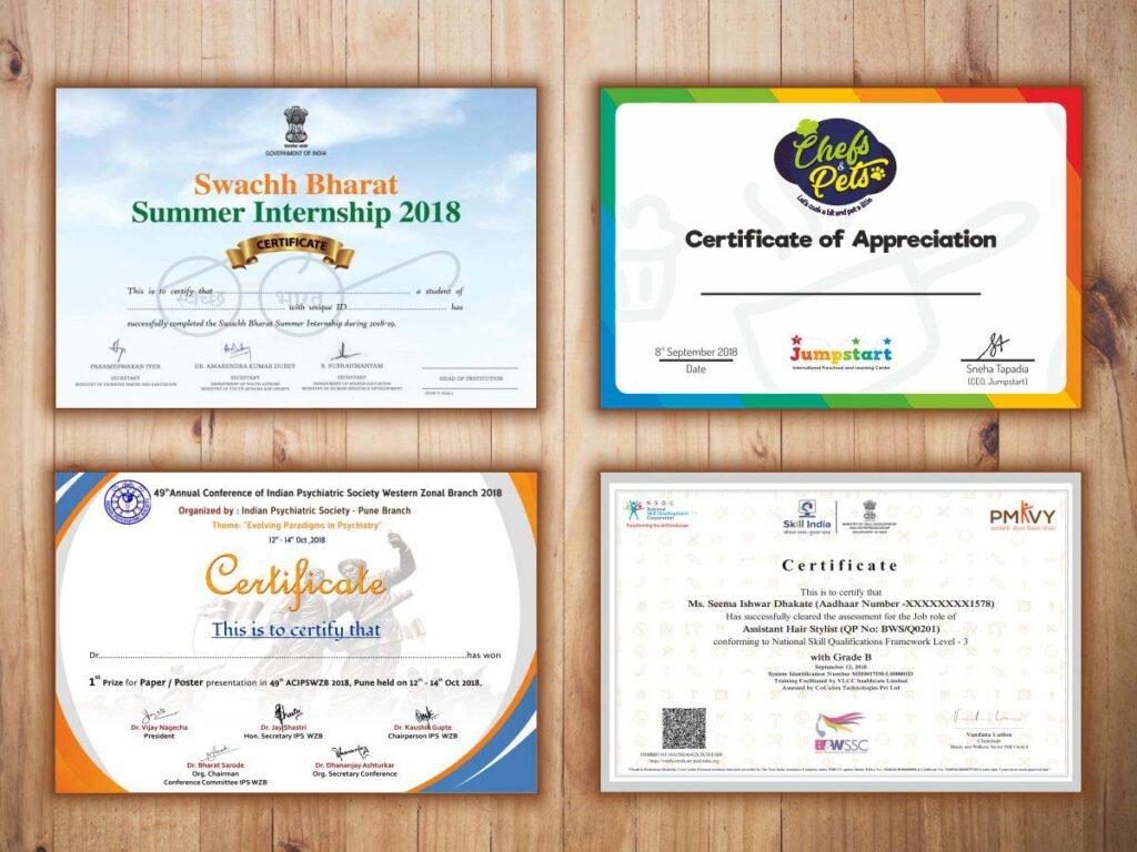 Certificate Printing Willenhall