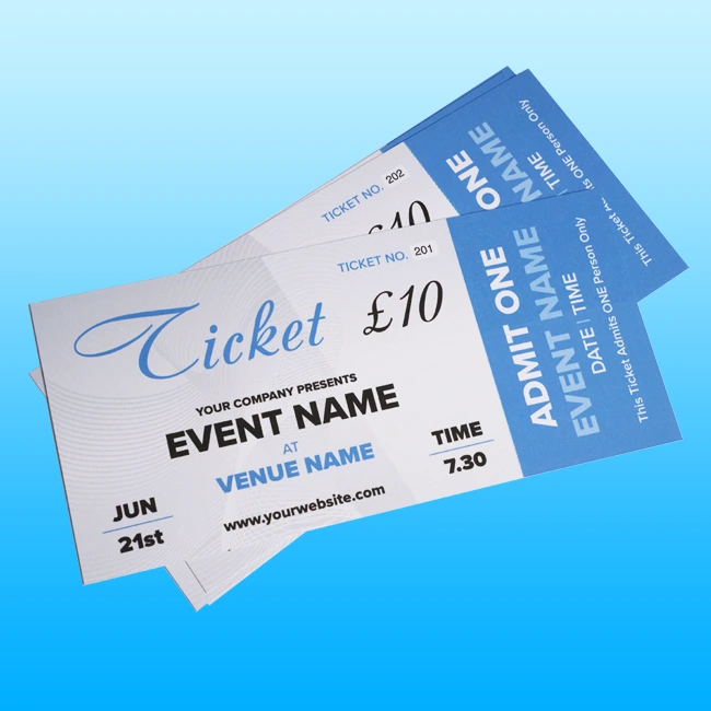 Tickets Printing Willenhall